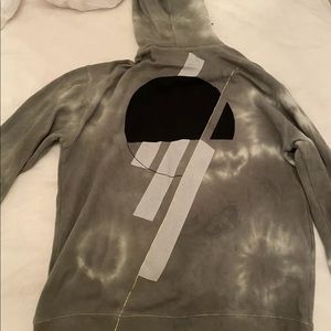 Free city tie die zip up hoodie